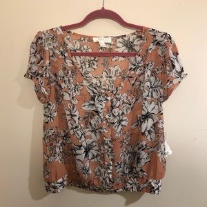 Forever 21 floral peach top